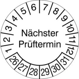 Runde Prüfplakette ohne Jahresfarbe