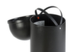 Rubbermaid Feuerhemmender Abfallbehälter, 57 l, schwarz, Deckel schwarz Detail 1 S