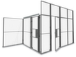 TROAX Wand-Aufsatzelement Extra für Trennwandsystem, Breite 1000 mm Milieu 1 S