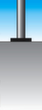 Edelstahl-Sperrpfosten, Höhe 900 mm, zum Aufdübeln Detail 2 S