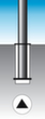 Edelstahl-Sperrpfosten, Höhe 900 mm, zum Einstecken mit Bodenhülse Detail 1 S