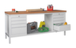 PAVOY Werkbank mit verschiedenen Unterbauten, 8 Schubladen, 1 Ablageboden Standard 2 S