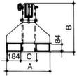 Bauer Starrer Teleskop-Kranarm, Traglast 5000 kg, RAL2000 Gelborange Technische Zeichnung 2 S