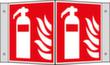 Brandschutzschild SafetyMarking® Feuerlöscher, Winkelschild, langnachleuchtend
