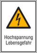 Warnschild vor elektrischer Spannung, Aufkleber