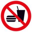 Verbotsschild Essen und Trinken verboten, Wandschild, Standard