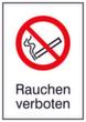 Verbotsschild Rauchen verboten, Aufkleber, Standard