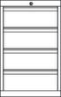 PAVOY Schubladenschrank Basis Plus Technische Zeichnung 1 S