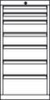 PAVOY Schubladenschrank Basis Plus, 7 Schublade(n) Technische Zeichnung 1 S