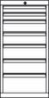 PAVOY Schubladenschrank Basis Plus, 7 Schublade(n) Technische Zeichnung 1 S