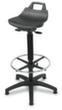 Höhenverstellbare Stehhilfe, Sitzhöhe 600 - 860 mm, Gestell schwarz