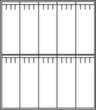 C+P Doppelstöckiger Garderobenschrank Evolo mit 5x2 Abteilen Türen glatt, Abteilbreite 300 mm Technische Zeichnung 1 S