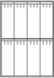 C+P Doppelstöckiger Garderobenschrank Classic mit 4x2 Abteilen Türen glatt, Abteilbreite 300 mm Technische Zeichnung 1 S