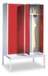 C+P Umkleideschrank Evolo mit untergebauter Sitzbank + 4 Abteile je 2 gemeinsam verschließbar, Abteilbreite 300 mm Artikel ähnlich 1 S