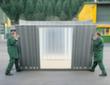 Säbu Verzinkter Materialcontainer FLADAFI® mit Flügeltür Milieu 2 S