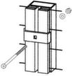 Eckelement für Trennwandsystem, Breite 480 / 480 mm Technische Zeichnung 2 S