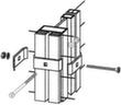 Eck-Aufsatzelement für Trennwandsystem, Breite 480 / 480 mm Technische Zeichnung 1 S