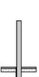 Sperrpfosten PARKY mit flachem Kopf, Höhe 1000 mm, Zum Einbetonieren Technische Zeichnung 1 S