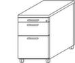 Gera Rollcontainer Receptione mit HR-Auszug, 2 Schublade(n) Technische Zeichnung 2 S