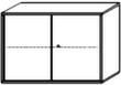 Gera Büro-Flügeltürenschrank Pro Technische Zeichnung 1 S