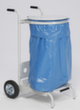 VAR Fahrbarer Müllsackständer mit Fußpedal, für 120-Liter-Säcke, RAL7035 Lichtgrau, Deckel RAL7035 Lichtgrau Milieu 1 S