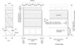 META Palettenregal MULTIPAL für Fässer und KTC/IBC Technische Zeichnung 3 S