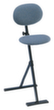 Kappes Klappbare Stehhilfe ErgoPlus® mit Rückenlehne, Sitzhöhe 550 - 900 mm, Sitz dunkelblau