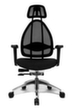 Topstar Bürodrehstuhl Open Base + Art OPEN ART 10 mit Kopfstütze, Netzrückenlehne, schwarz Standard 2 S
