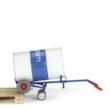 Rollcart Fasskarre mit Stützrädern, Traglast 250 kg, Luft-Bereifung Milieu 1 S
