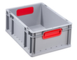 Allit Euronorm-Stapelbehälter Eco, grau/rot, Länge x Breite 400 x 300 mm