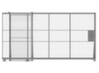 TROAX Schiebetür für Trennwandsystem, Breite 2800 mm Standard 2 S