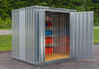 Säbu Verzinkter Großraum-Materialcontainer XXL mit Holzfußboden Milieu 1 S