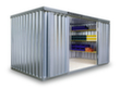 Säbu Verzinkter Materialcontainer FLADAFI® mit Flügeltür