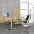 Quadrifoglio Büroschrank Practika, 4 Ordnerhöhen, alu/Nuss Canaletto Milieu 2 S