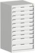 bott Schubladenschrank cubio mit Grundfläche 650x650 mm, 10 Schublade(n), RAL7035 Lichtgrau/RAL7035 Lichtgrau