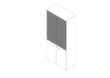 Quadrifoglio Kombi-Glasschrank Practika mit Glastüren ohne Rahmen, 5 Ordnerhöhen, Korpus weiß