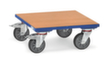 fetra Transportroller mit Holzladefläche, Traglast 400 kg, TPE-Bereifung Standard 2 S