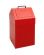 stumpf Feuerhemmender Wertstoffbehälter, 45 l, RAL3000 Feuerrot, Deckel RAL3000 Feuerrot Standard 2 S
