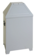 stumpf Wertstoffbehälter ABF Mod. 1 selbstlöschend, 95 l, RAL9006 Weißaluminium, Deckel RAL9006 Weißaluminium