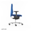 Löffler Bürodrehstuhl mit viskoelastischem Sitz, blau Standard 3 S