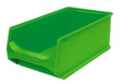 Sichtlagerkasten Grip mit Noppenboden, grün, Tiefe 500 mm, Polypropylen