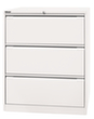 Bisley Hängeregistraturschrank, 3 Auszüge, verkehrsweiß/verkehrsweiß Standard 3 S
