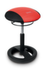 Topstar Drehhocker Sitness Racer Bob mit 3D-Sitzfläche, Sitz schwarz/rot, Bodenkissen Standard 2 S