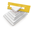 Flacher Versandkarton mit Selbstklebeverschluss in weiß, 1-wellig, 305 x 220 x 25 mm Milieu 1 S