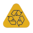 Auflagedeckel PURE für Abfallbehälter, gelb Detail 1 S