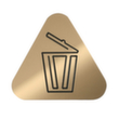 Auflagedeckel PURE für Abfallbehälter, gold Detail 1 S