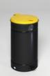 Wertstoffsammler Euro-Pedal für 70-Liter-Säcke, 70 l, RAL7021 Schwarzgrau, Deckel gelb