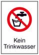 Verbotskombischild "Kein Trinkwasser", Aufkleber, Standard