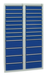 stumpf Schubladenschrank ST 410, 26 Schublade(n), RAL7035 Lichtgrau/RAL5010 Enzianblau Standard 2 S