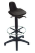 Lotz Stehhilfe mit neigbarem PU-Sitz, Sitzhöhe 580 - 840 mm, Gestell schwarz